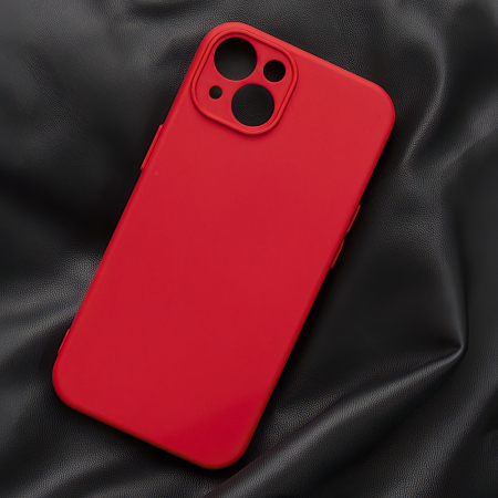 Husa silicon interior soft iPhone 15 Plus, rosu [10]