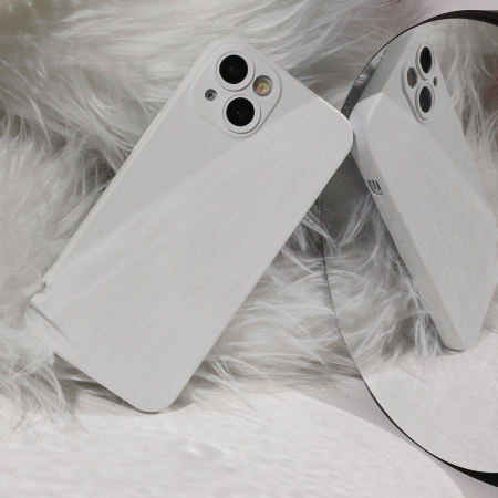 Huse si folii iPhone - Husa silicon mat iPhone 15 Pro Max 6.7" white