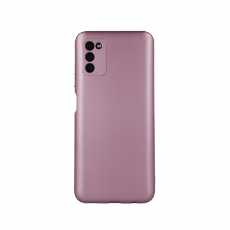 Husa silicon metalizat si interior catifea, Metallic Samsung A15 4G / A15 5G roz [1]