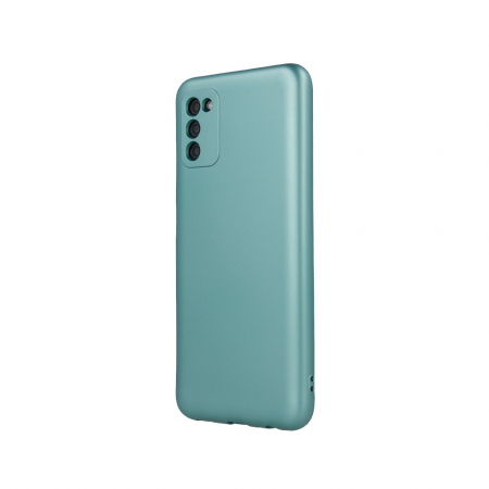 Huse si folii Samsung A22 5G - Husa silicon Metallic Samsung A22 5G verde