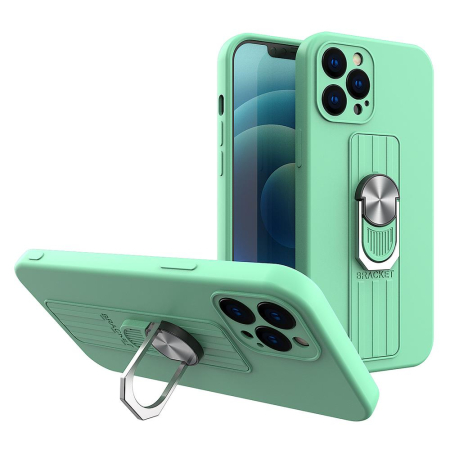 Huse si folii Samsung - Husa silicon Ring Samsung Galaxy A22 5G menta