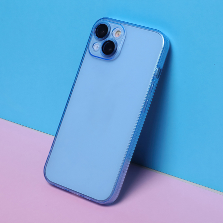 Husa Slim Color iPhone 13 blue, protectie camera inclusa [2]