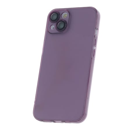 Huse si folii iPhone 13 - Husa Slim Color iPhone 13 plum, protectie camera inclusa