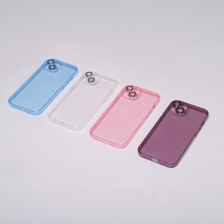 Husa Slim Color iPhone X / XS roz, sticla camera inclusa [9]