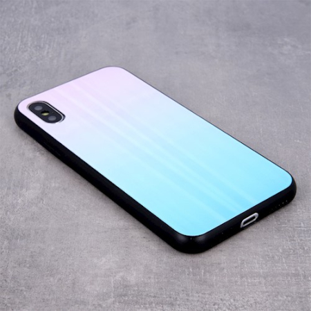 Husa spate sticla Aurora Xiaomi Redmi 9C blue-pink [3]