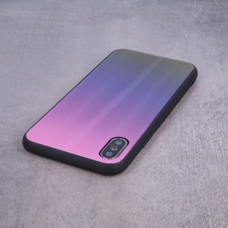 Husa spate sticla Aurora Xiaomi Redmi 9T / Poco M3 pink- black [4]