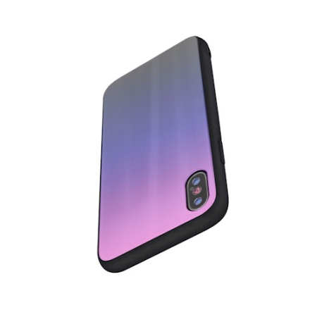 Husa spate sticla Aurora Xiaomi Redmi 9T / Poco M3 pink- black [2]
