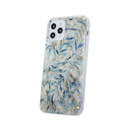 Huse si folii alte dispozitive - Husa Xiaomi Redmi 10 / Redmi 10 2022  Boho leaves, model Glam, spate dur, margine silicon