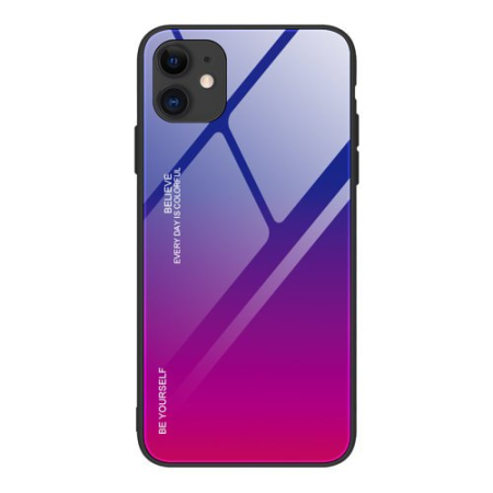 Huse si folii Xiaomi Redmi - Husa Xiaomi Redmi 9C roz-violet, spate sticla, degrade