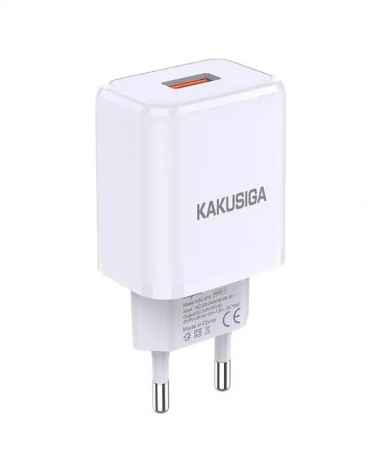 Incarcatoare priza - Incarcator priza 1x USB Q.C. 3.0 18W, alb, KSC-917