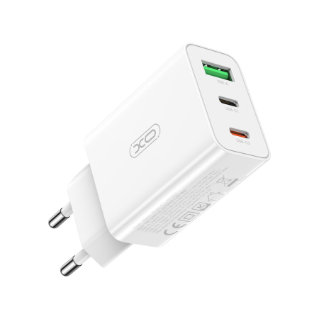 Incarcatoare priza - Incarcator XO L101 PD QC 2x USB-C 1x USB white