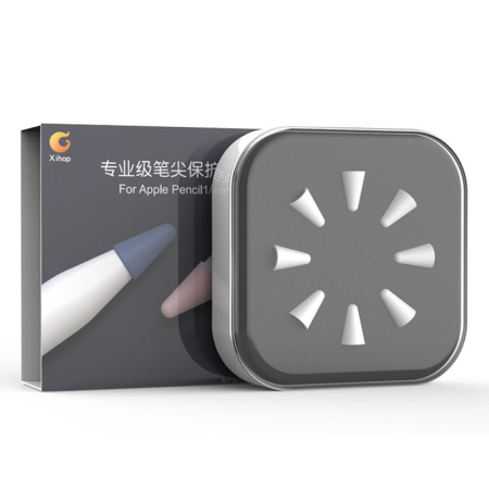 Altele - Set 8 varfuri de protectie din silicon pentru Apple Pencil 2/1, alb