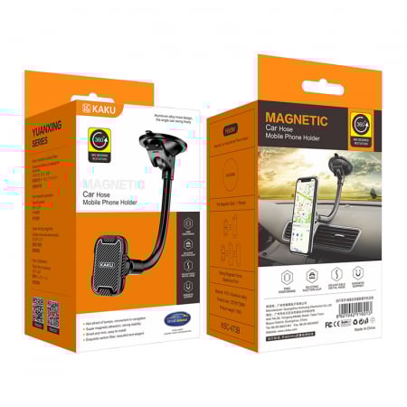 Suport telefon/tableta - Suport auto cu magnet KSC-473B, brat flexibil
