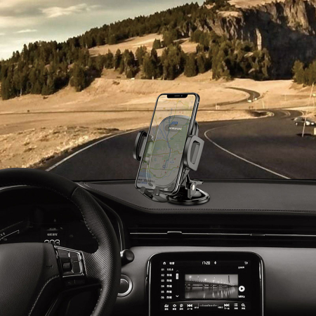 Suport auto - cu prindere pe bord sau parbriz -  Borofone BH37, negru [6]