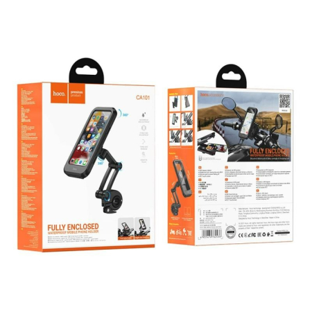 Suport telefon/tableta - Suport pentru bicicleta/motocicleta Hoco CA101, rezistent la apa, negru