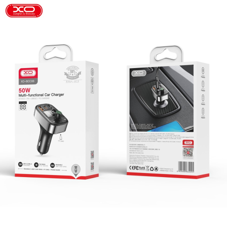 Transmitator FM XO BCC06, Bluetooth, MP3, incarcator auto 50W, negru. [4]