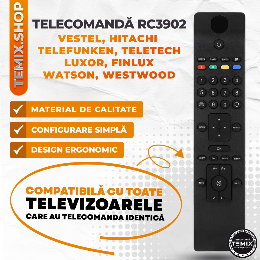 Telecomanda Vestel/Hitachi RC3902 [3]