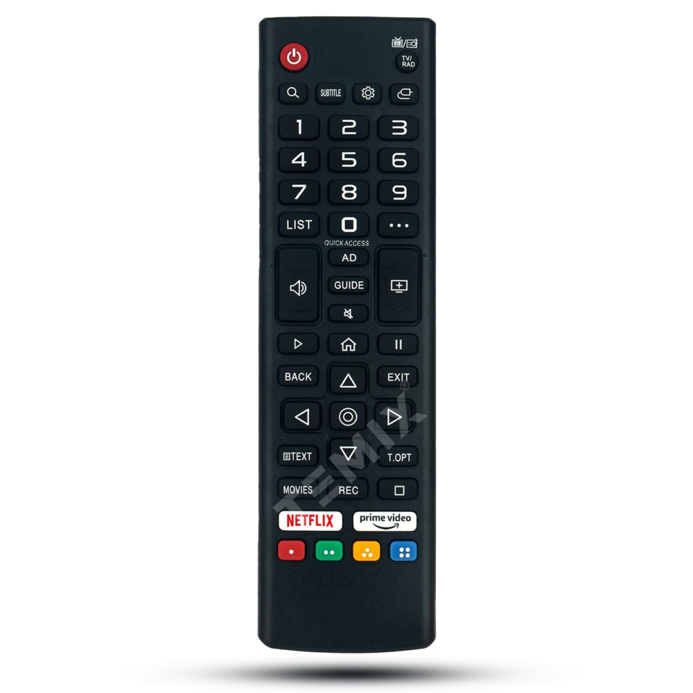 Telecomanda compatibila Vortex, V50R0213WOS, V55R0213WOS, AKB76037001, butoane dedicate Netflix, PrimeVideo, TEMIX®, baterii incluse [6]