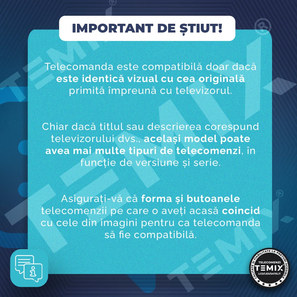 Telecomanda compatibila Wellington, WL24HD279, WL32HD279S, butoane dedicate Netflix, Youtube, Prime Video, TEMIX®, baterii incluse [6]