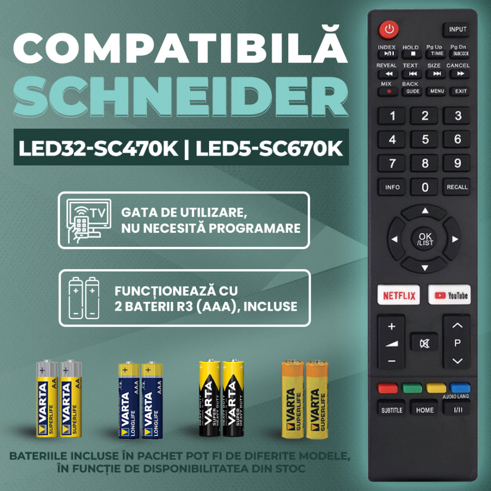 Telecomanda Schneider LED32-SC470K [2]