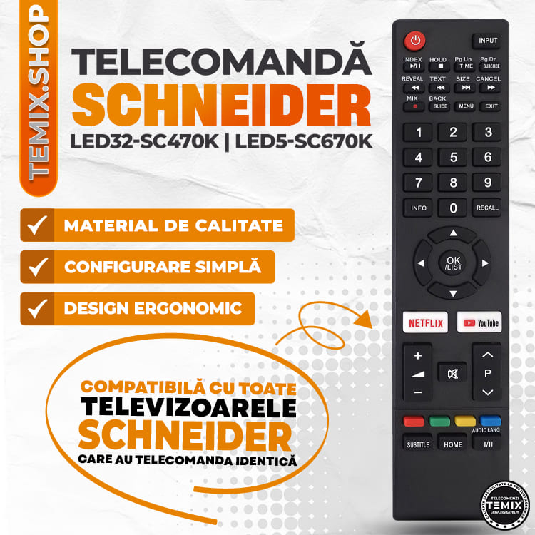 Telecomanda Schneider LED32-SC470K [3]