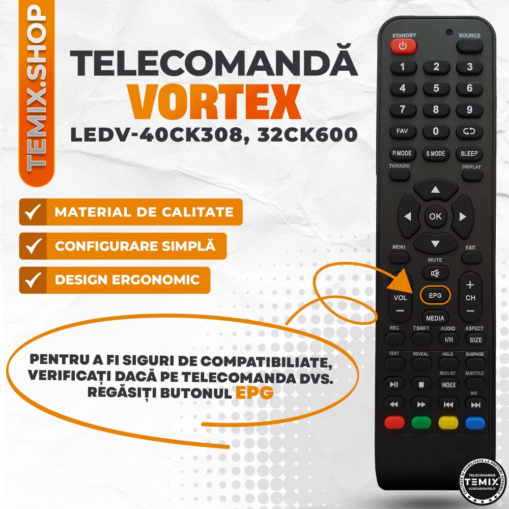 Telecomanda Vortex VLED-24-32-40 [3]
