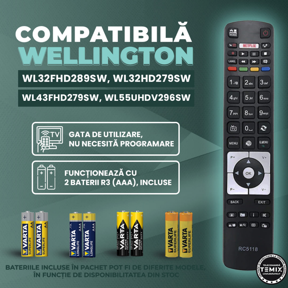 Telecomanda Wellington WL32FHD289SW [2]