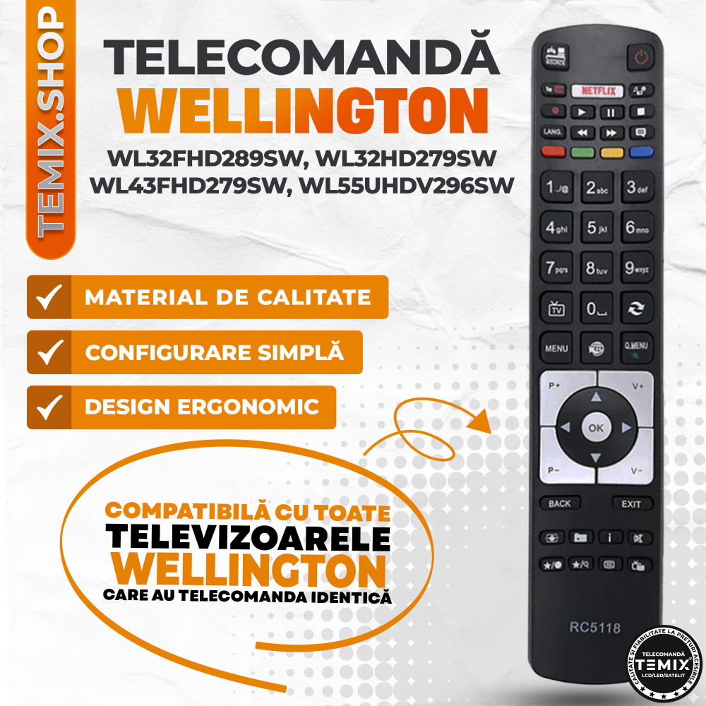 Telecomanda Wellington WL32FHD289SW [3]