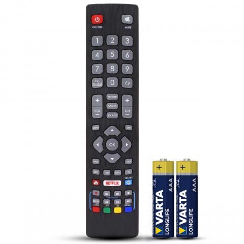 Telecomenzi Blaupunkt - Telecomanda Blaupunkt, BLF/RMC/0008, Youtube, Netflix, Smart, LCD, LED, Smart, TEMIX®, baterii incluse