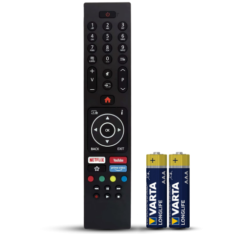 Telecomenzi Horizon - Telecomanda compatibila Horizon Smart, 24HL6130H, 24HL6131H, 32HL6330F, butoane dedicate Netflix, Youtube, Prime Video, TEMIX®, baterii incluse