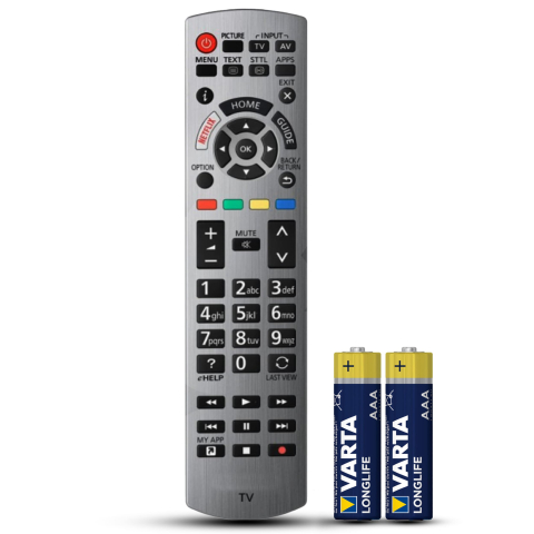 Telecomenzi Panasonic - Telecomanda compatibila Panasonic, N2QAYB001178, TEMIX®, gri, baterii incluse