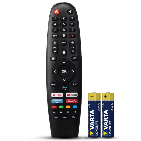 Telecomanda compatibila Smart-Tech, 24HA10T3, 32HA20V3, 43FA10V3, fara Bluetooth, butoane dedicate Youtube, Netflix, Prime Video, Google Play, TEMIX®, baterii incluse [0]