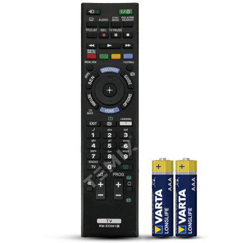Telecomenzi Sony - Telecomanda compatibila Sony, KDL-32W705B, KDL-40W605B, KDL-42W705B, KDL-42W706B, KDL-42W805B, KDL-42W817B, RM-ED061, TEMIX®, neagra, baterii incluse