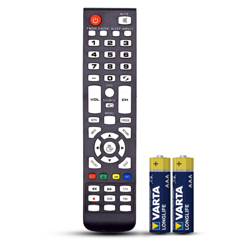 Telecomanda compatibila Vortex, V24TPHDE1, V32TPHDE1, V39TPHDE1, TEMIX®, neagra, baterii incluse [0]