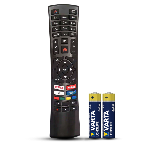 Telecomenzi Wellington - Telecomanda compatibila Wellington, WL24HD279, WL32HD279S, butoane dedicate Netflix, Youtube, Prime Video, TEMIX®, baterii incluse