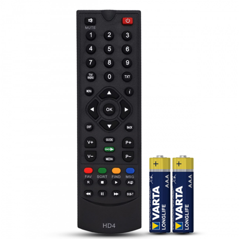 Telecomenzi Decodor - Telecomanda decodor Digi HD4, TEMIX®, neagra, baterii incluse