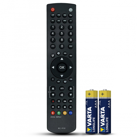 Telecomenzi Teletech - Telecomanda Teletech - Telefunken RC1910, TEMIX® neagra, baterii incluse