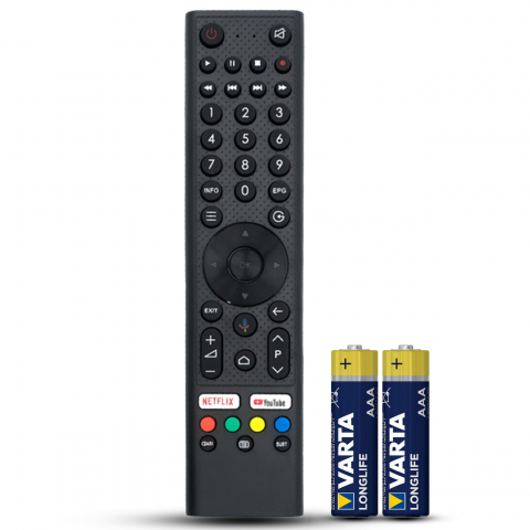 Telecomenzi Tesla - Telecomanda Tesla, 32E610BHS, TEMIX®, neagra, baterii incluse