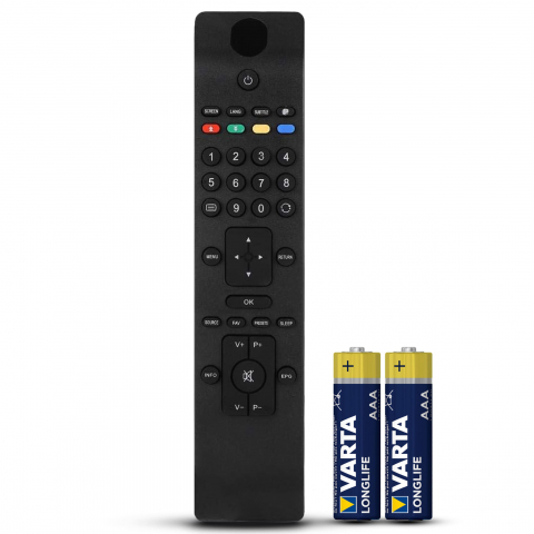 Telecomenzi TV - Telecomanda Westwood, RC3902, 19V1LED, 22V1, 24V1, 26V1, 26V1, 32V1, TEMIX®, neagra, baterii incluse
