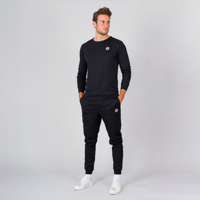 Bluza barbati BIDI BADU Chaka Basic Crew  - Negru [4]