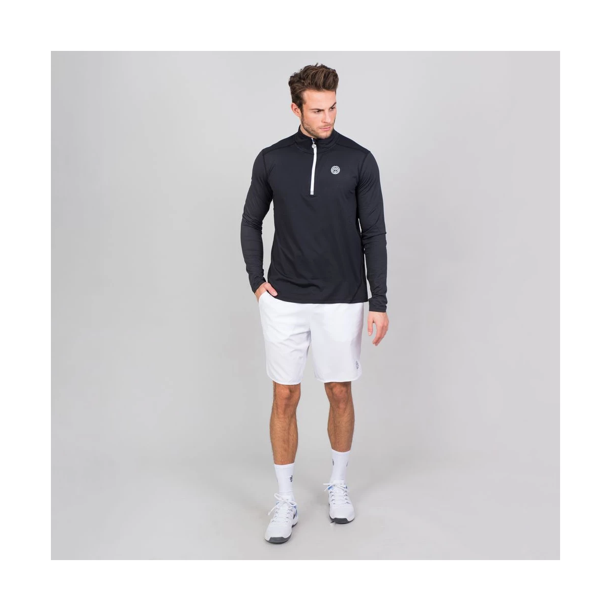 Bluza barbati BIDI BADU Zac Tech - Negru/Alb [2]