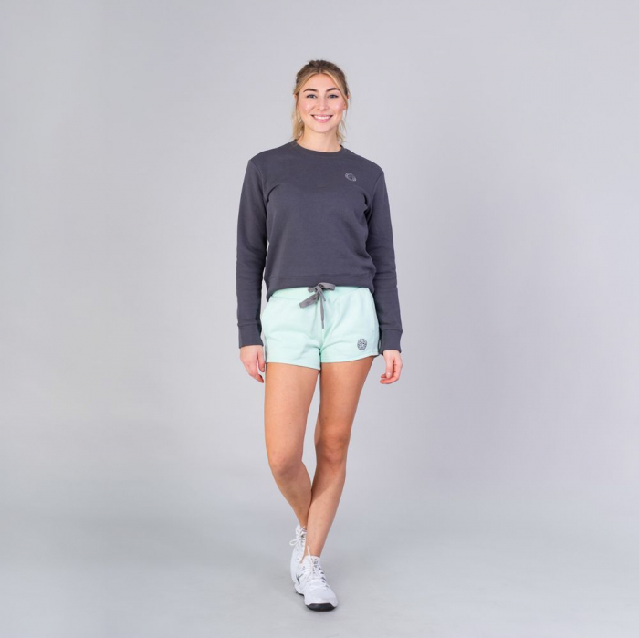 Bluza dama BIDI BADU Mirella Basic Crew - Gri Inchis [1]