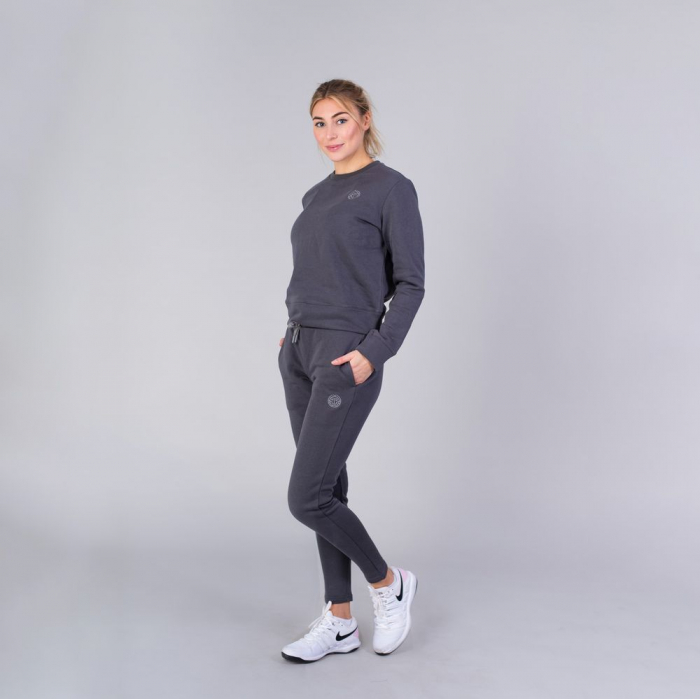 Bluza dama BIDI BADU Mirella Basic Crew - Gri Inchis [3]