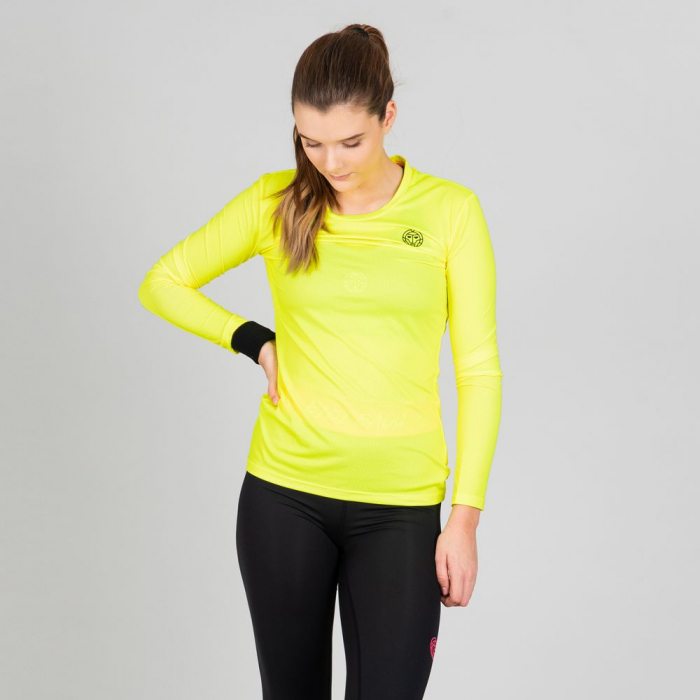 Bluza dama BIDI BADU Pia Tech Roundneck - Galben Neon [4]