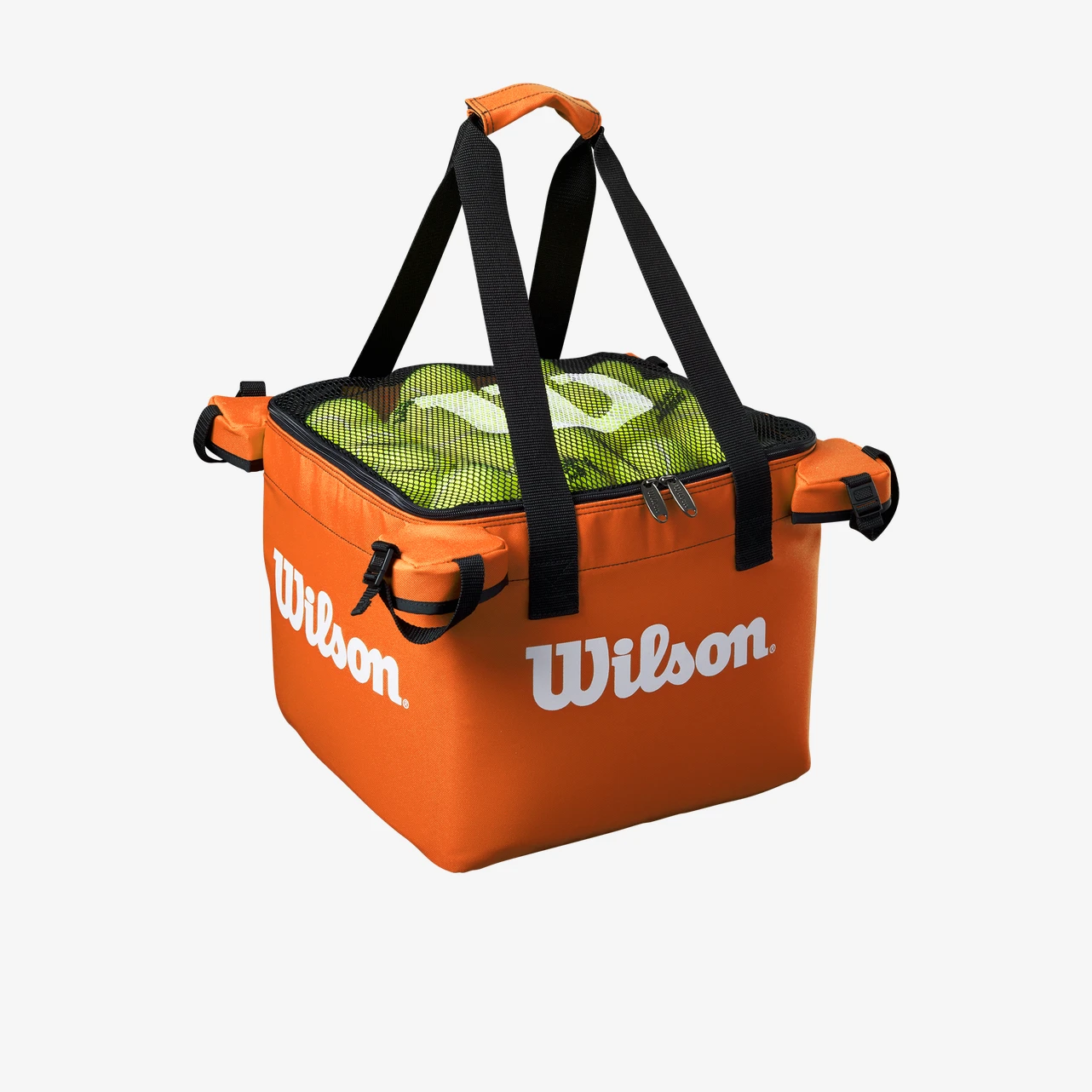 Cos de antrenament portabil WILSON, capacitate 150 mingi - portocaliu [1]