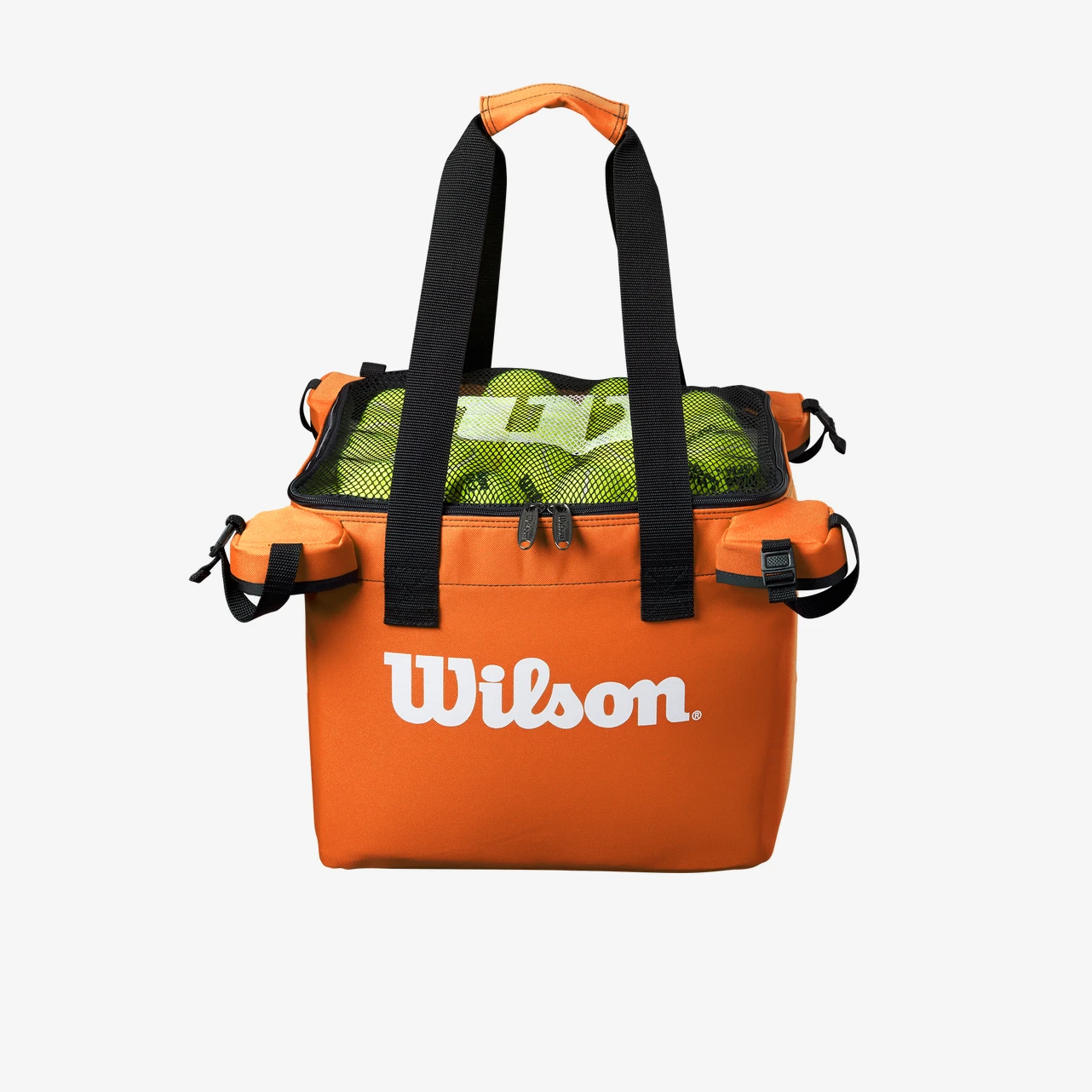 Cos de antrenament portabil WILSON, capacitate 150 mingi - portocaliu [2]
