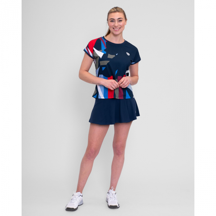 Fusta BIDI BADU New York Printed Wavy Dama - Bleumarin/Rosu/Albastru [4]