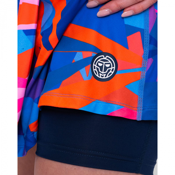 Fusta BIDI BADU Spike Printed Wavy Dama - Bleumarin/Albastru [4]