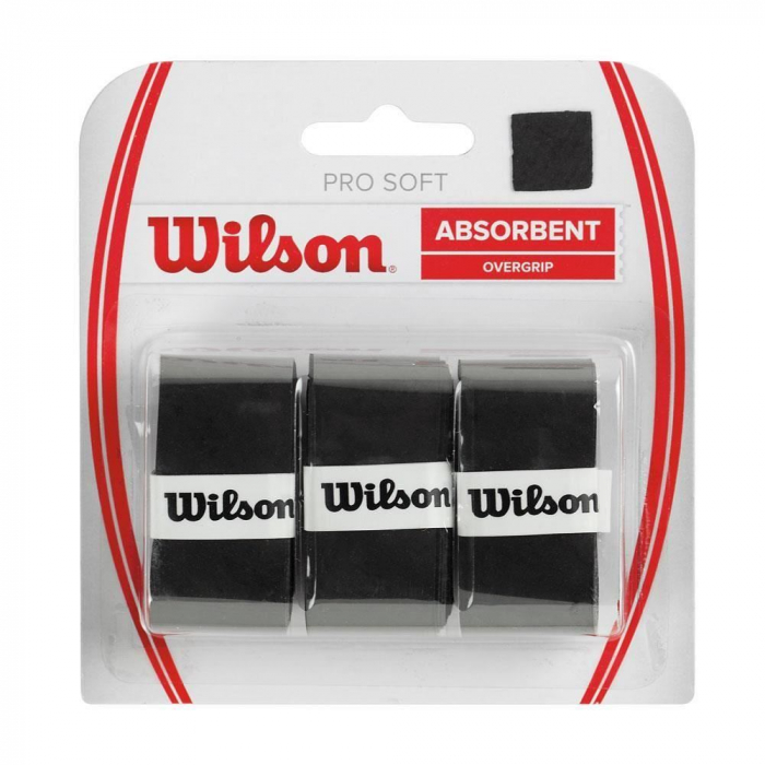 Set 3 bucati overgrip Wilson PRO Soft, negru [1]