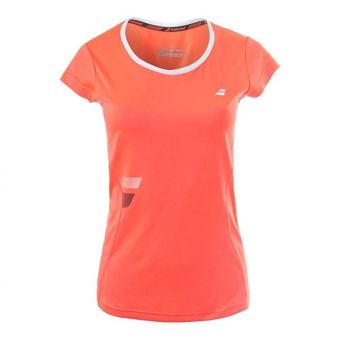 Tricou Babolat Core Flag Club Dama - rosu fluo [1]